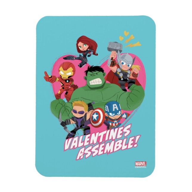 Avengers Valentine's Day | Valentine's Assemble Magnet (Vertical)