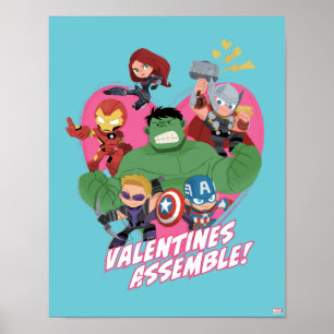 Avengers Valentine's Day   Valentine's Assemble Poster