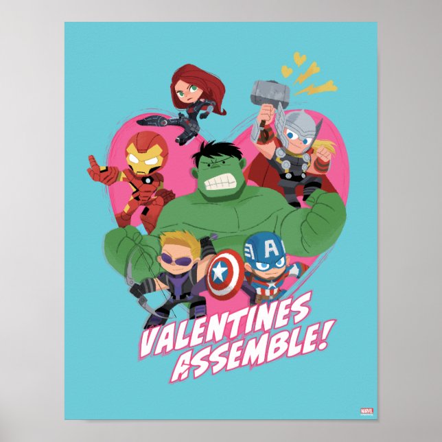 Avengers Valentine's Day | Valentine's Assemble Poster (Front)