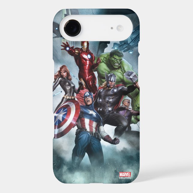 Avengers Versus Loki Drawing Case-Mate iPhone Case (Back)