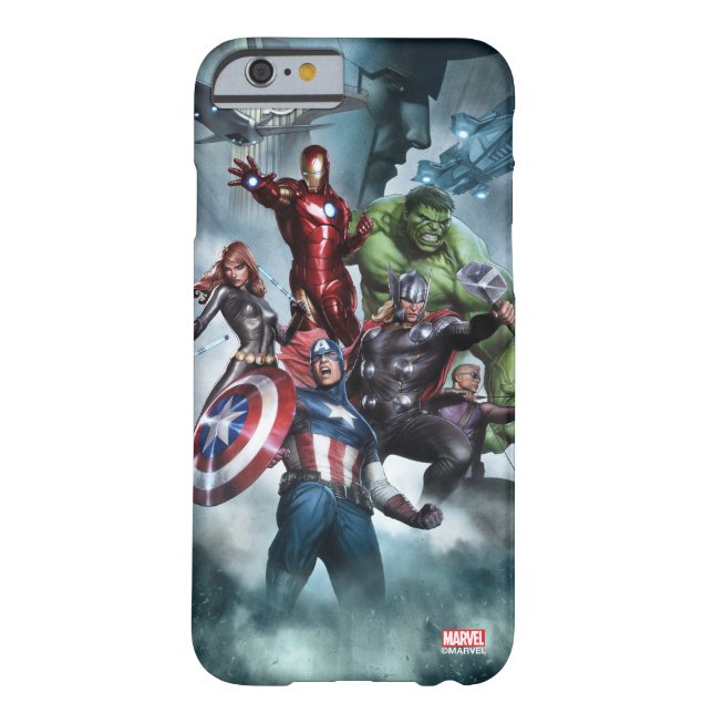 Avengers Versus Loki Drawing Case-Mate iPhone Case (Back)