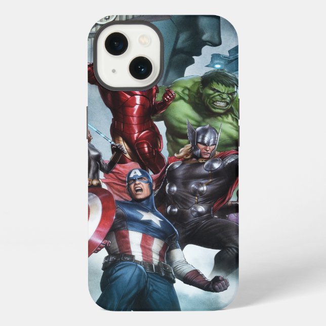 Avengers Versus Loki Drawing Iphone Case (Back)