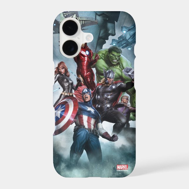 Avengers Versus Loki Drawing Iphone Case (Back)