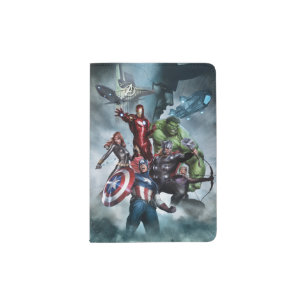Avengers Versus Loki Drawing Passport Holder