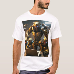 Avengers vs. Cyborgs – Futuristic City Battle Tee