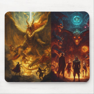 Avengers vs. Dragons T-Shirt – Mystical Battle Rea Mouse Pad