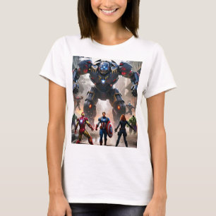 Avengers vs. Robots: Epic Showdown T-Shirt