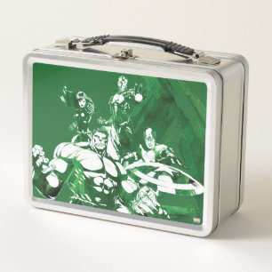 Avengers Watercolor Graphic Metal Lunch Box