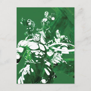 Avengers Watercolor Graphic Postcard