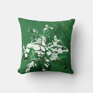 Avengers Watercolor Graphic Throw Pillow