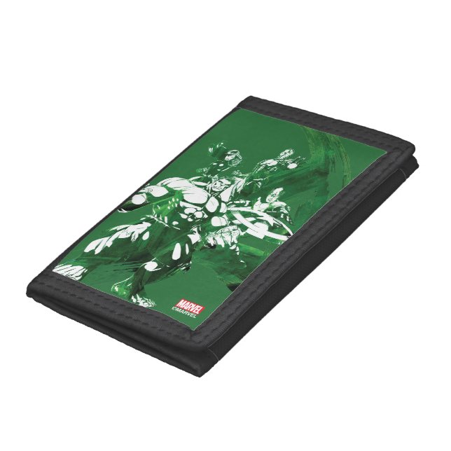 Avengers Watercolor Graphic Trifold Wallet (Bottom)