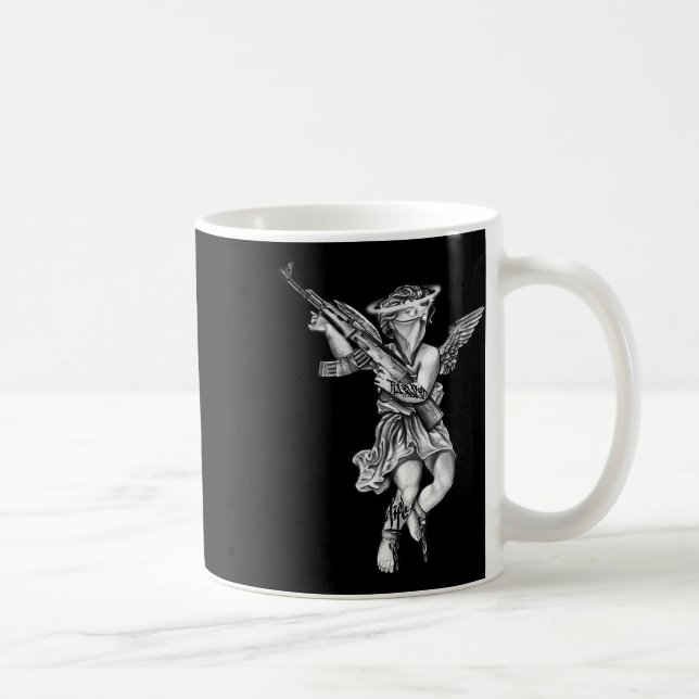 Avenging Angel Sinner Chicano Tattoo  Coffee Mug (Right)