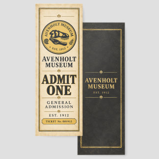 Avenholt Museum Admit One Bookmark
