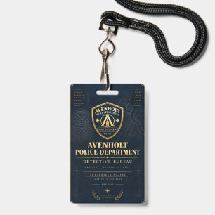 Avenholt Police Detective Bureau ID Badge