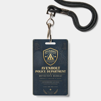 Avenholt Police Detective Bureau ID Badge