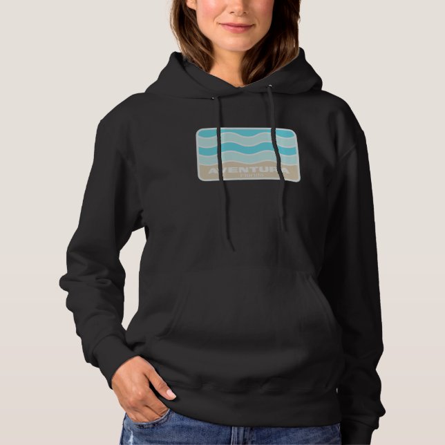 Aventura Florida Retro FL Waves Beach Souvenir Hoodie (Front)