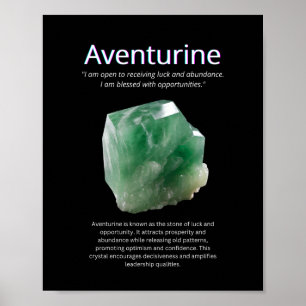 Aventurine Crystal Stone Meaning Poster