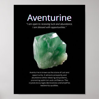 Aventurine Crystal Stone Meaning Poster