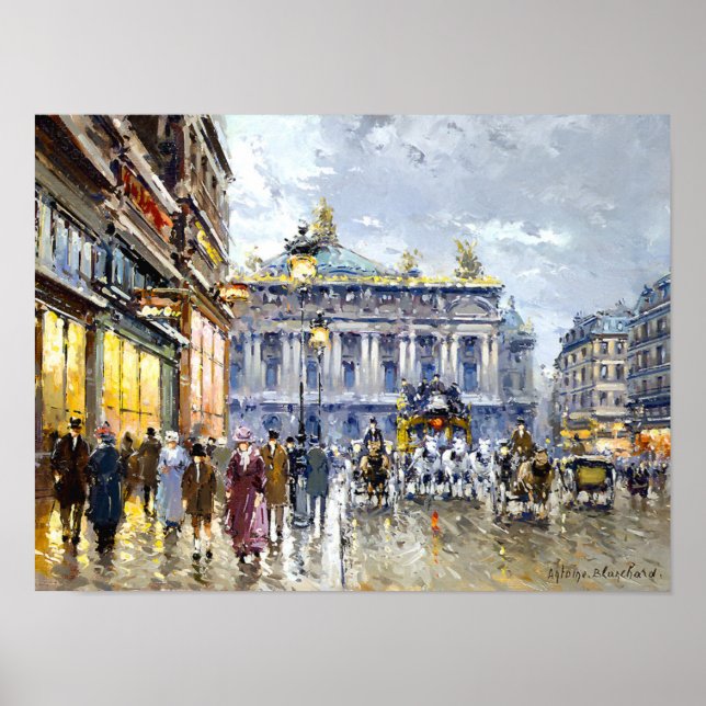 Avenue de l'Opera by Antoine Blanchard Poster (Front)