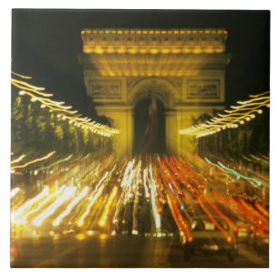 Avenue des Champs-Elysees, Arch of Triumph, Ceramic Tile