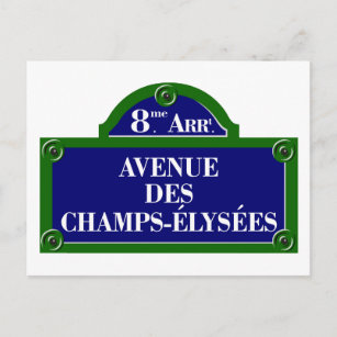 Paris Avenue Champs Elysees card postcard magazine and newspaper