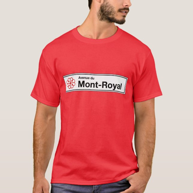 Avenue du Mont-Royal, Montreal Street Sign T-Shirt (Front)