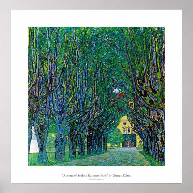 Avenue in schloss kammer park art by Gustav Klimt Poster | Zazzle