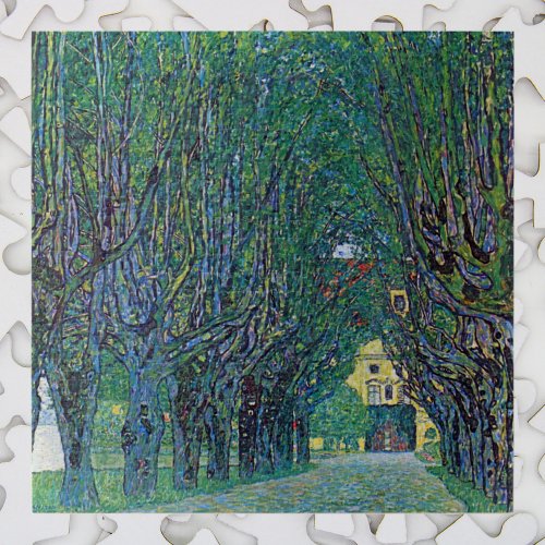 Avenue In Schloss Kammer Park by Gustav Klimt Jigsaw Puzzle