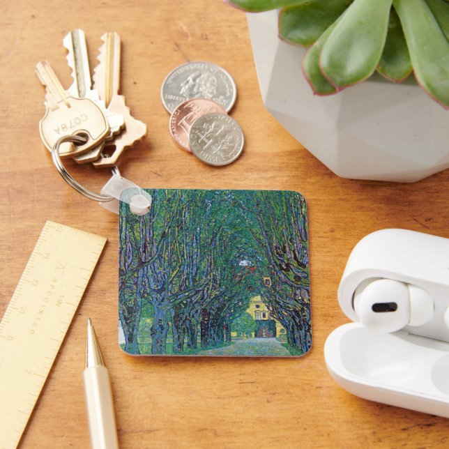 Avenue In Schloss Kammer Park by Gustav Klimt Keychain (Desk)