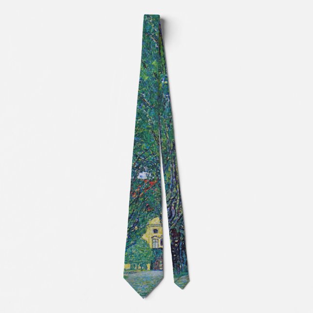 Avenue In Schloss Kammer Park by Gustav Klimt Neck Tie (Front)