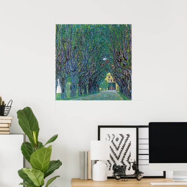 Avenue In Schloss Kammer Park by Gustav Klimt Poster (Home Office)