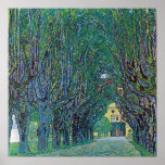 Avenue In Schloss Kammer Park by Gustav Klimt Poster<br><div class="desc">Avenue In Schloss Kammer Park (1912) by Gustav Klimt is a vintage Victorian Era fine art symbolism painting. An exterior view of a castle at the end of a long tree lined street surrounded by beautiful spring gardens. Schloss Kammer is a castle surrounded by the water of Lake Attersee in...</div>