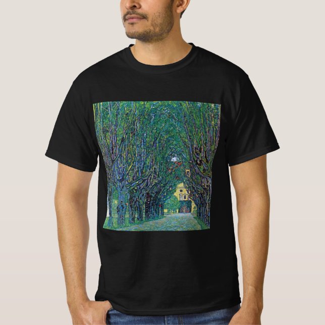Avenue In Schloss Kammer Park by Gustav Klimt T-Shirt (Front)