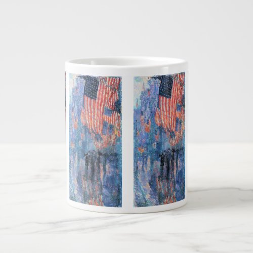 Avenue in the Rain by Frederick Childe Hassam Giant Coffee Mug