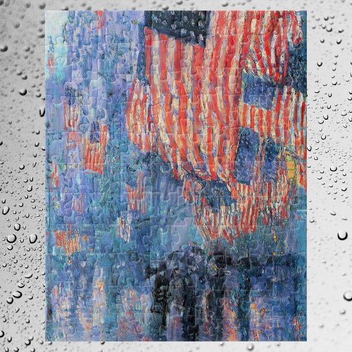 Avenue in the Rain by Frederick Childe Hassam Jigsaw Puzzle