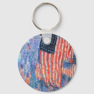 Avenue in the Rain by Frederick Childe Hassam Keychain