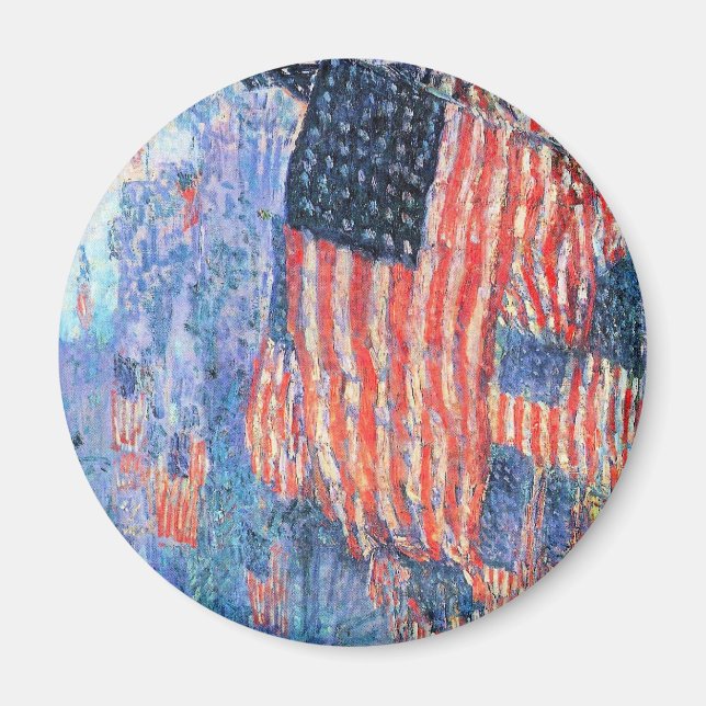 Avenue in the Rain by Frederick Childe Hassam Magnet (Front)