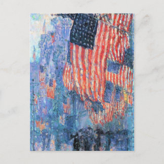 Avenue in the Rain by Frederick Childe Hassam Postcard