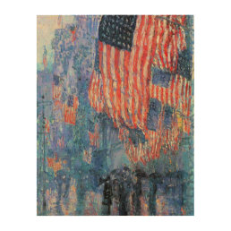Avenue in the Rain by Frederick Childe Hassam Wood Wall Decor