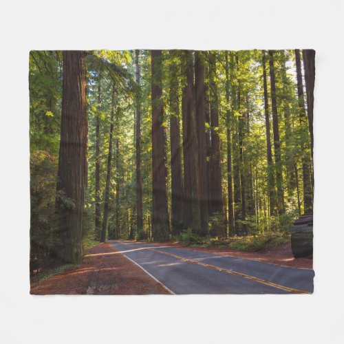 Avenue of Giant Redwood California Fleece Blanket