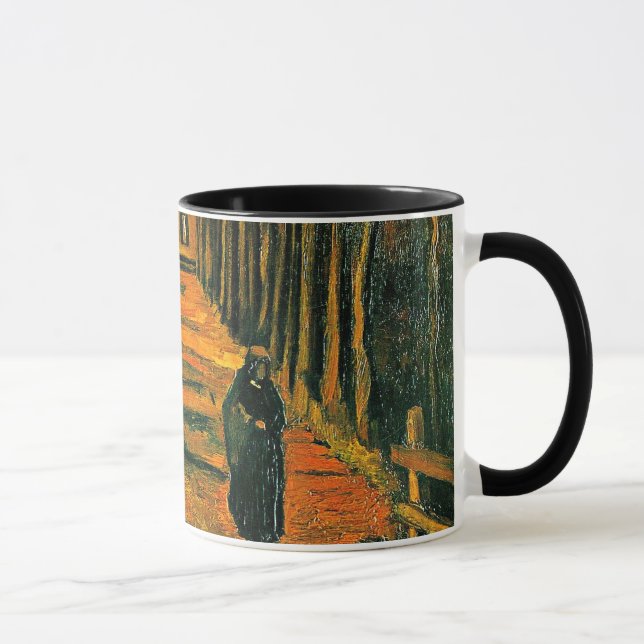 Avenue of Poplars at Sunset Mug (Right)