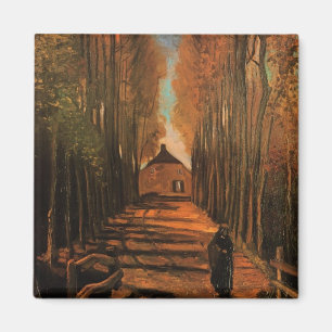 Avenue of Poplars in Autumn by Vincent van Gogh Magnet