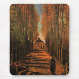 Avenue of Poplars in Autumn by Vincent van Gogh Mouse Pad