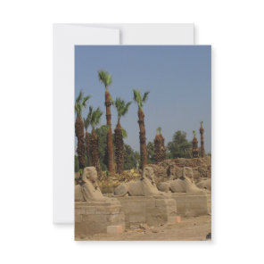 Avenue of Sphinxes Flat Greeting Card