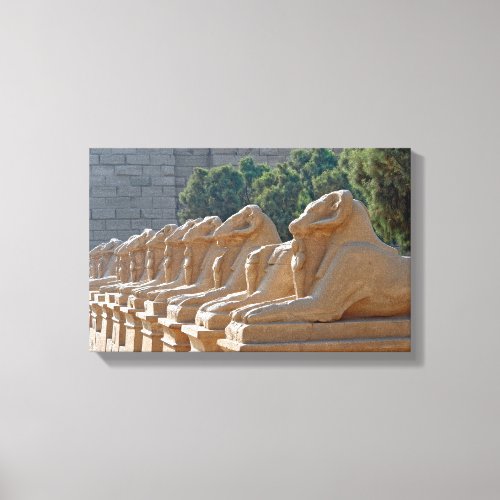 Avenue of Sphinxes in Karnak Temple _ Egypt Canvas Print