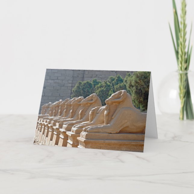 Avenue of Sphinxes in Karnak Temple - Egypt Card (Front)