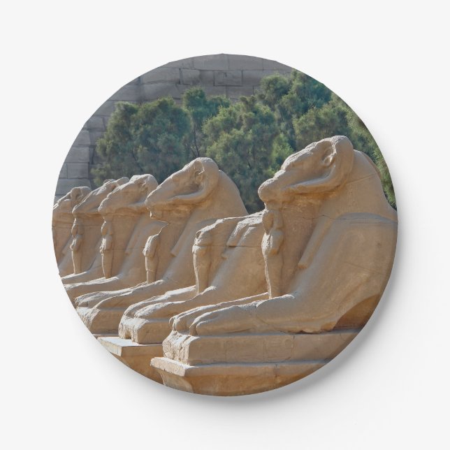 Avenue of Sphinxes in Karnak Temple - Egypt Paper Plates (Front)