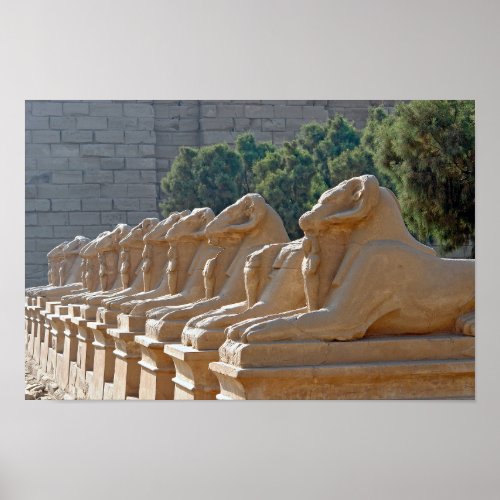 Avenue of Sphinxes in Karnak Temple _ Egypt Poster