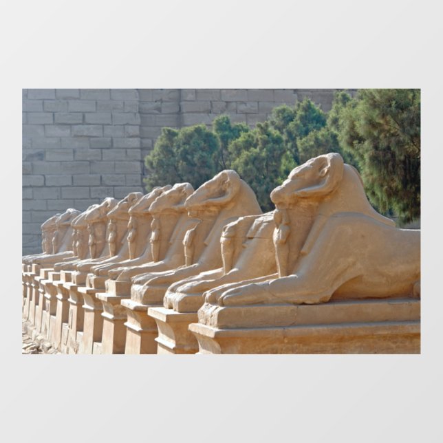 Avenue of Sphinxes in Karnak Temple - Egypt Window Cling (Sheet)