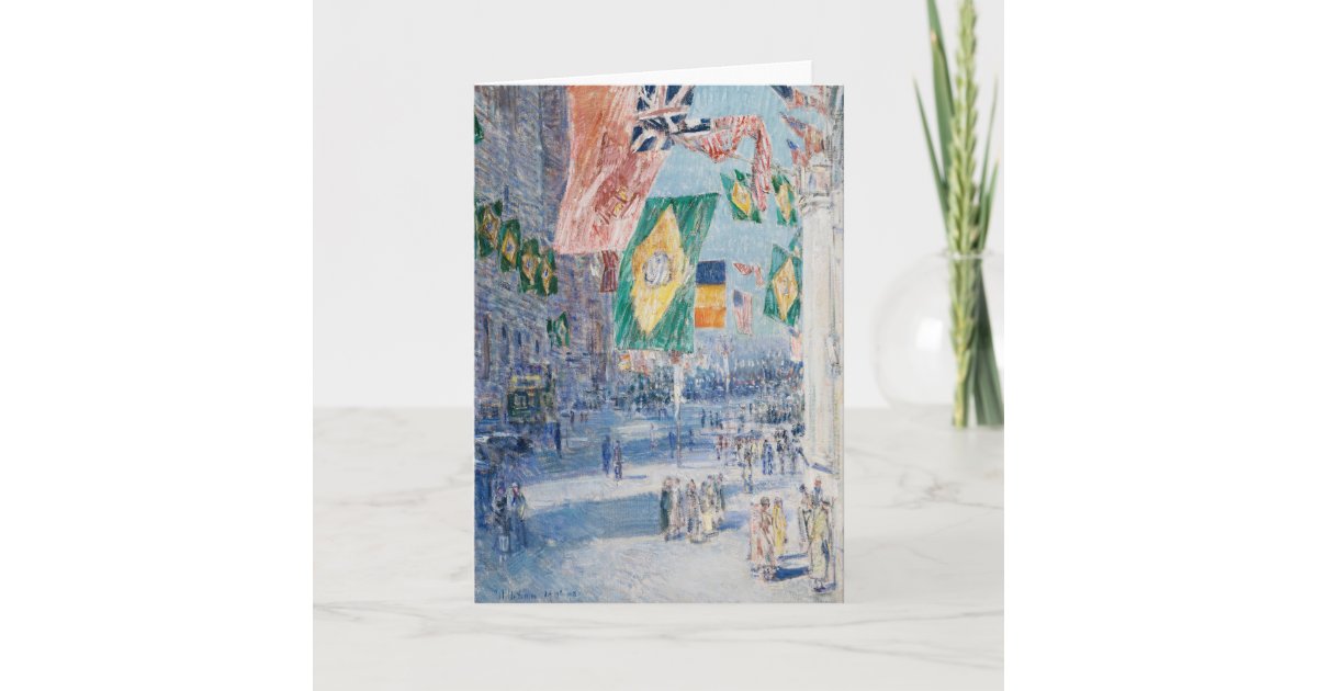 Avenue of the Allies Childe Hassam Card Zazzle